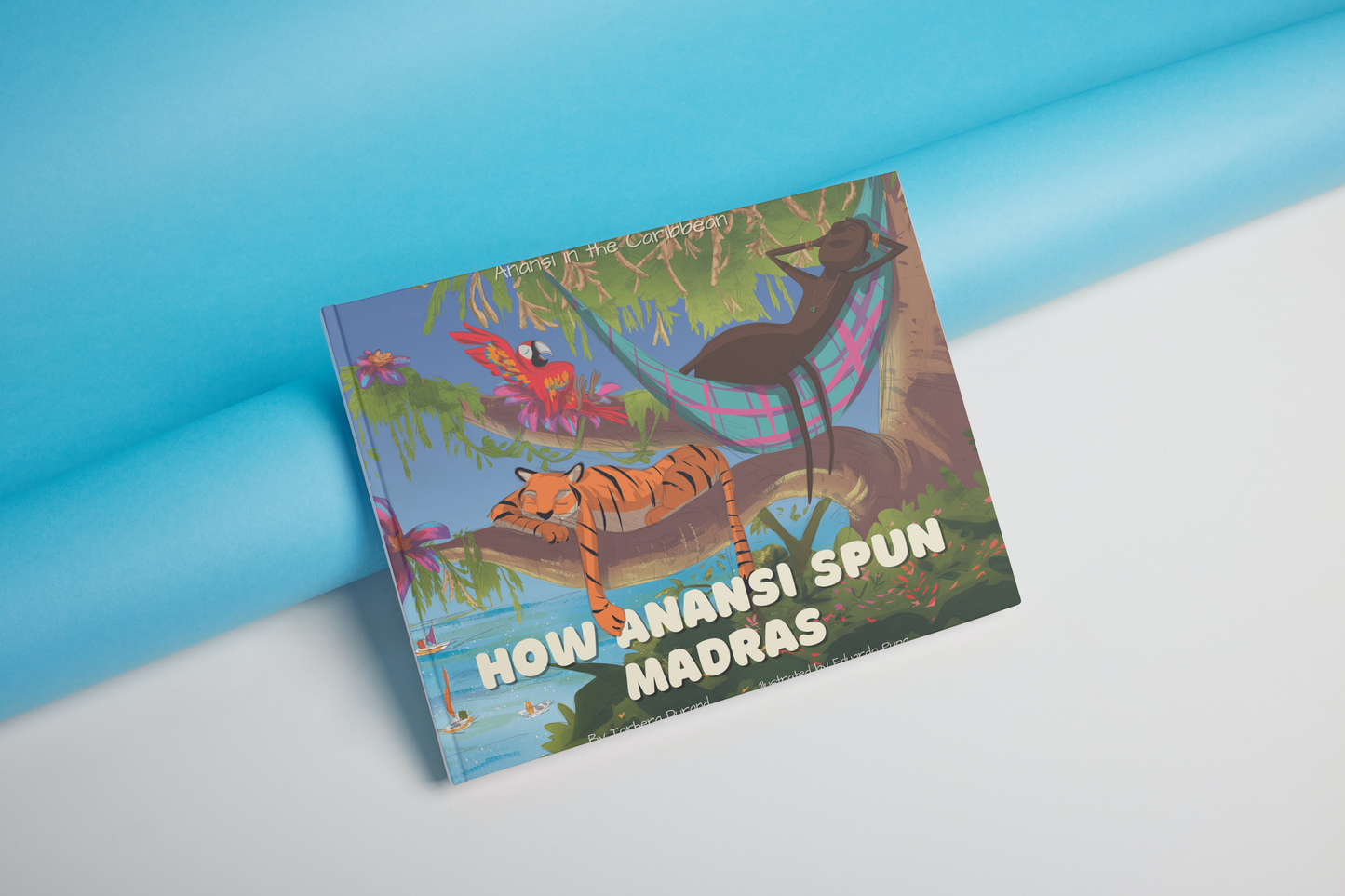 How Anansi Spun Madras Hardcover Book